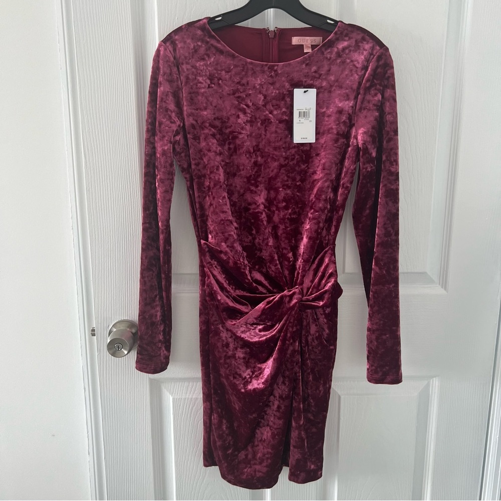 Guess Jeans Sophie Velvet Longsleeve Dress Size Small